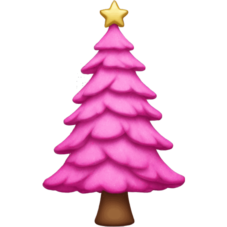 Pink Christmas tree  emoji