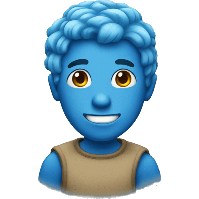 Blue guy with blue hair  emoji