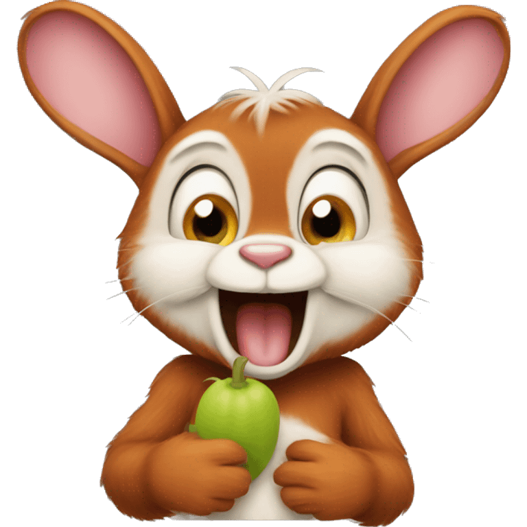 bunny that holds orangutan emoji