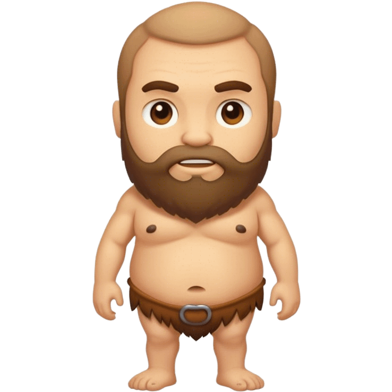 Balding fat beardless caveman body emoji