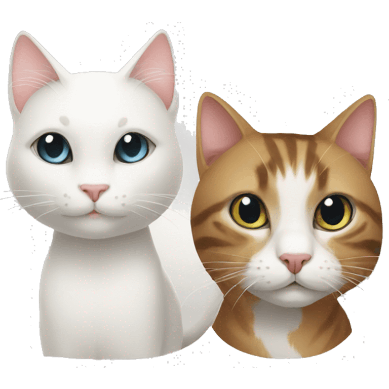 texudo cat and a white cat emoji