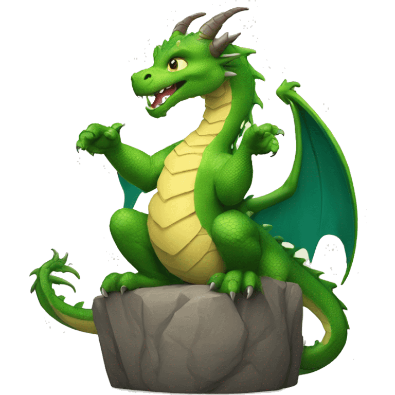 A captivating illustration of a dragon is seen giving the yes gesture with its claw. emoji