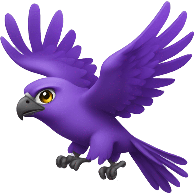 happy purple falcon emoji