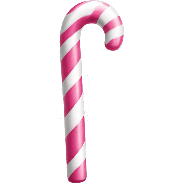 Pink and white candy cane emoji