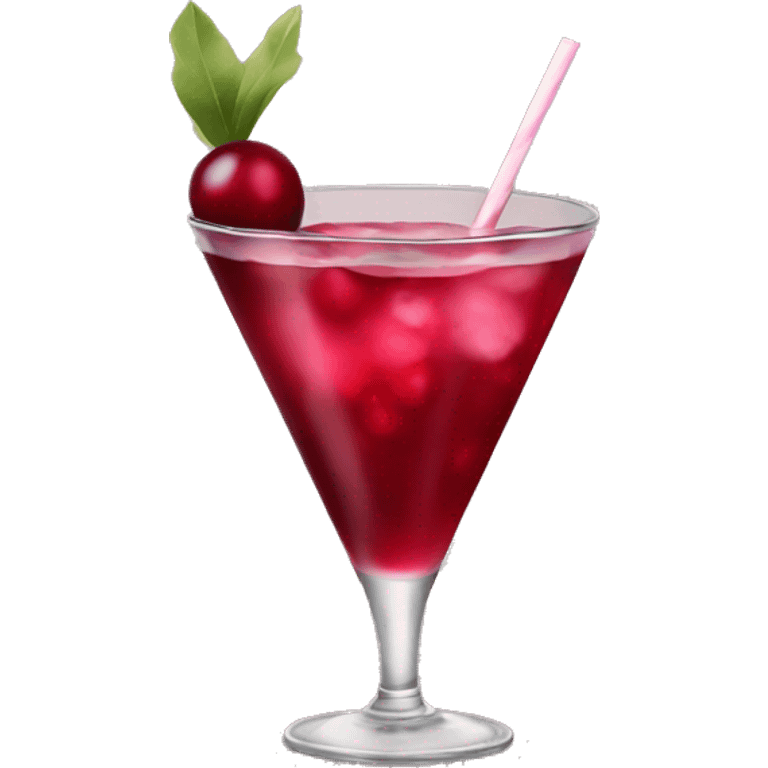 Cranberry cocktail emoji