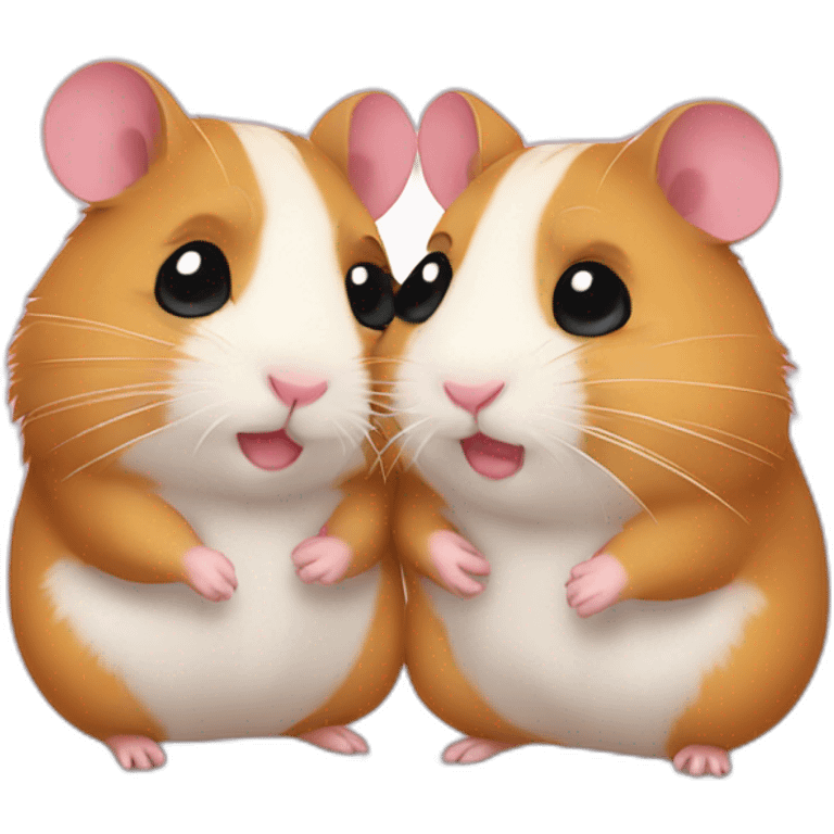 Two hamsters in love emoji