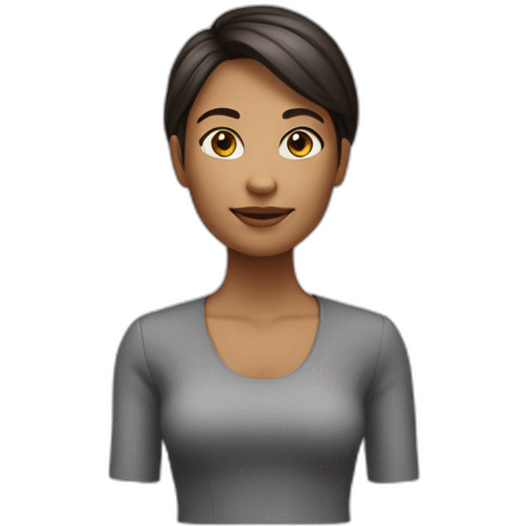 Memoji manager young woman no neck emoji