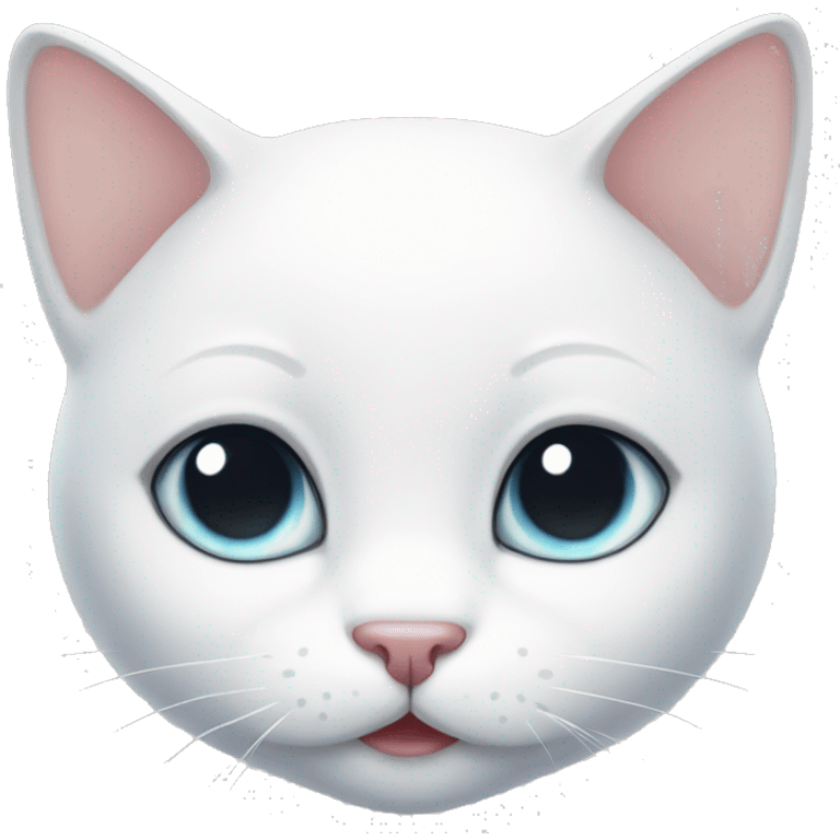 Cuties White cat  emoji