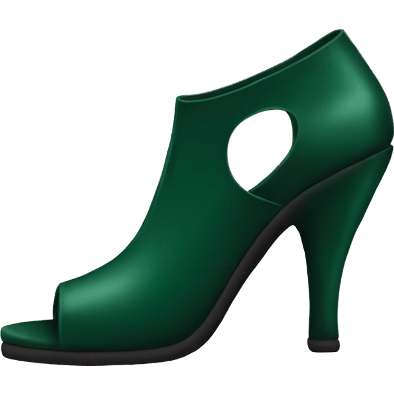 Dark green heel emoji