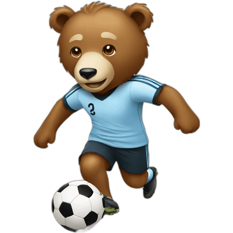 bear playing soccer emoji