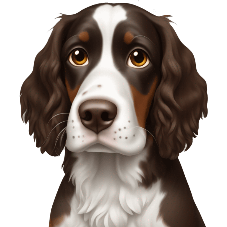 Brown tri color springer emoji