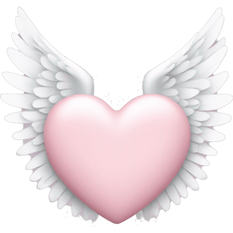 pastel pink heart with white wings emoji