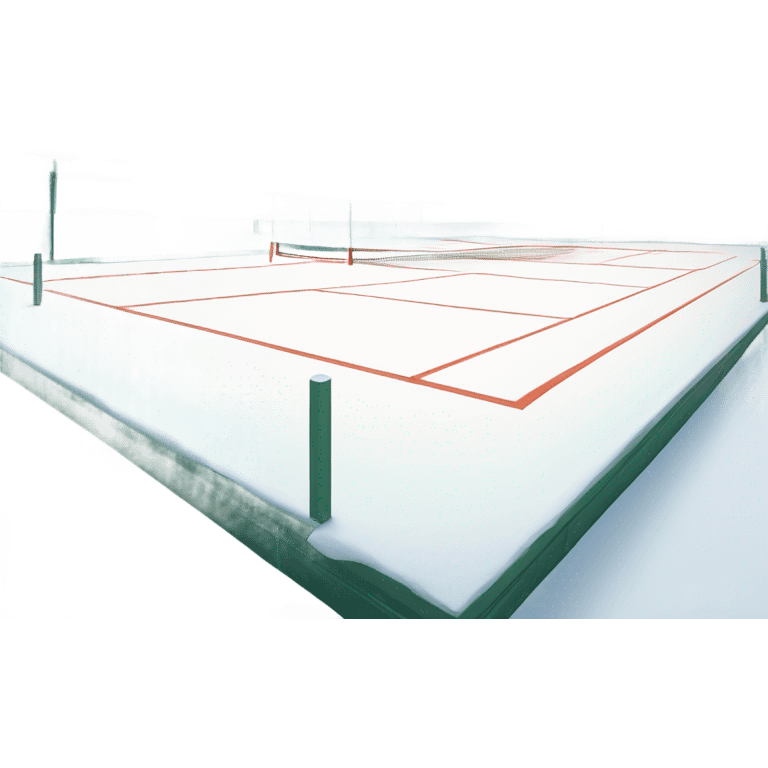 Snow on a tennis court emoji