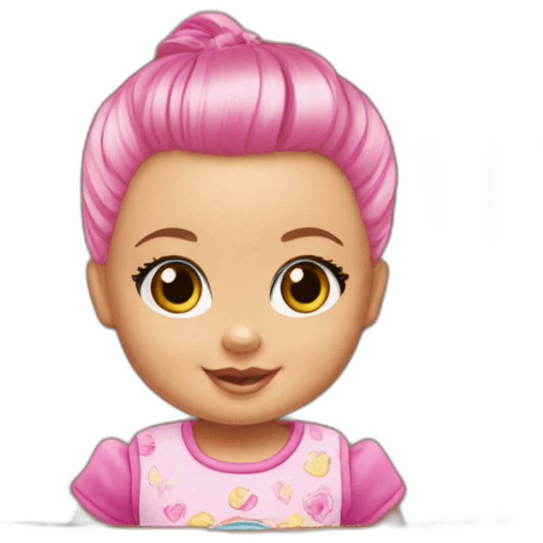 Baby barbie in box emoji