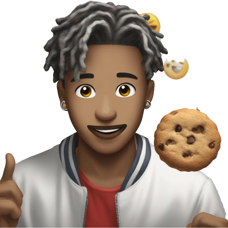 Feliks from stray kids eat cookie emoji