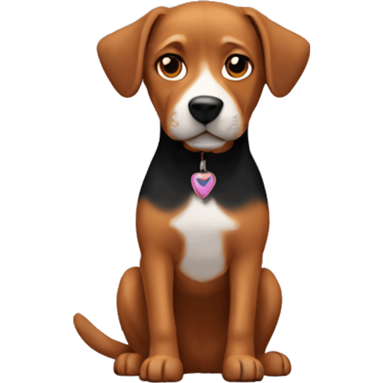 A black and ginger dog emoji