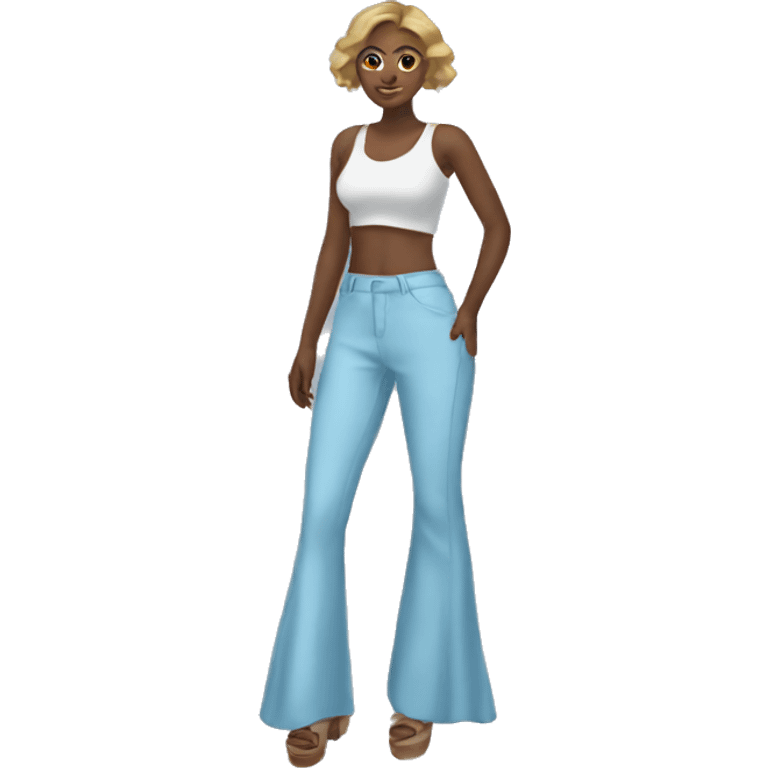 Light blue flare pants emoji