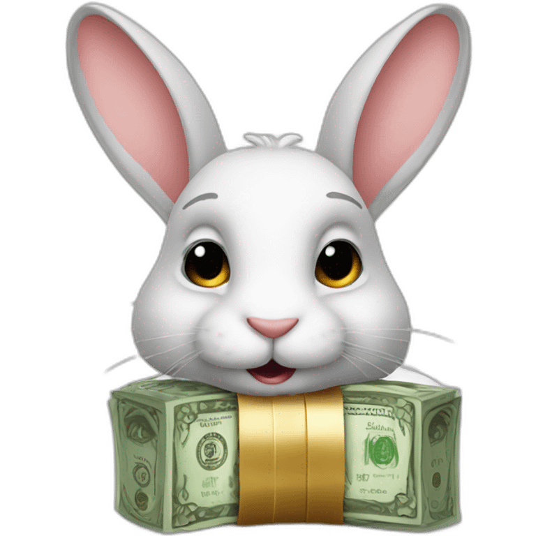 rabbit with money emoji