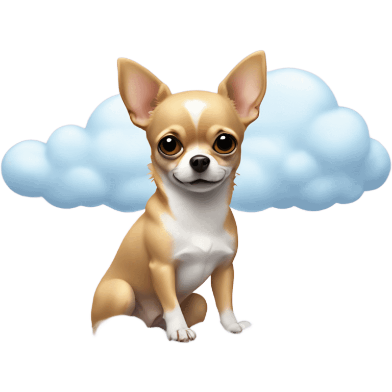 Chihuahua on a cloud  emoji