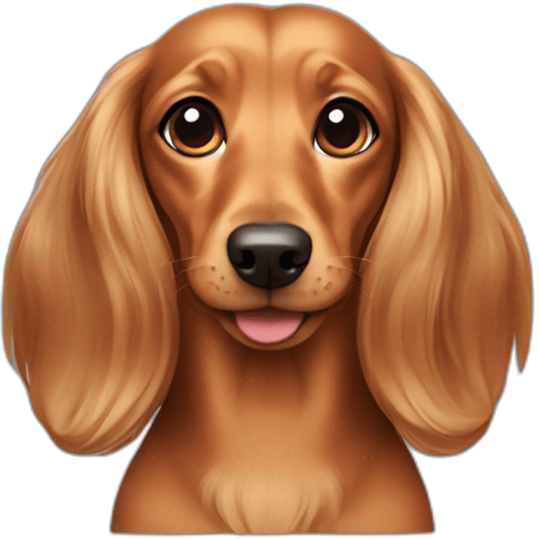 Dashchund long hair emoji