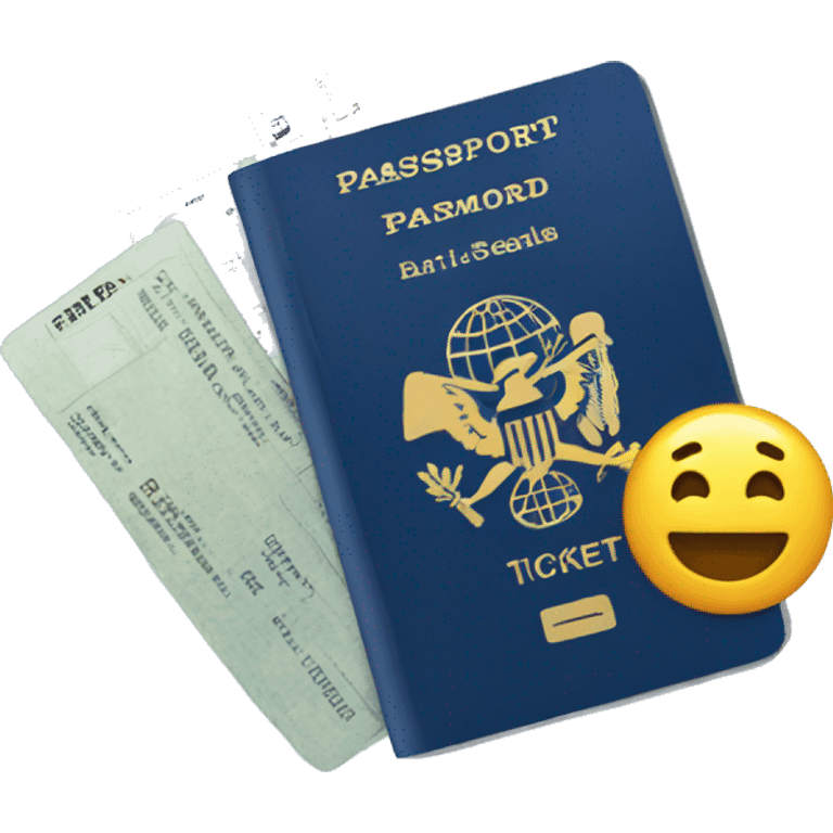 passport and air tickets emoji