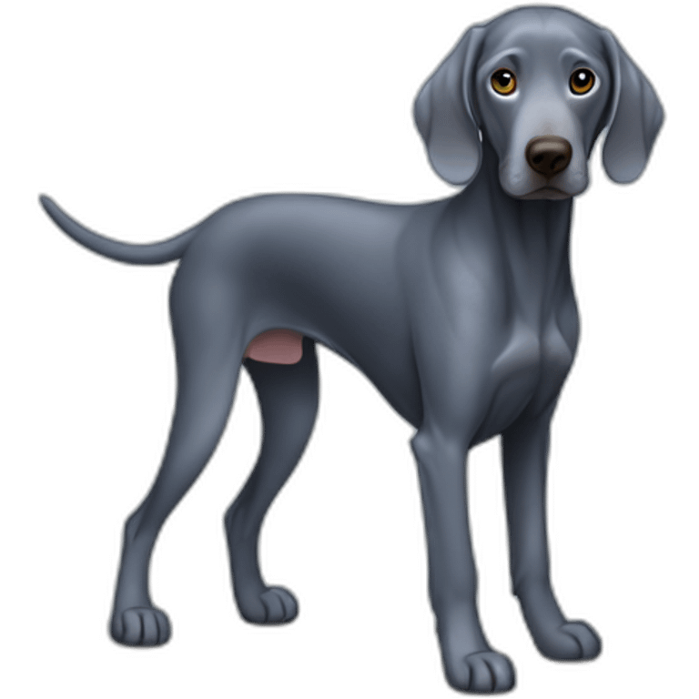 Dark-blue-Weimaraner-next-to-a-silver-Weimaraner emoji