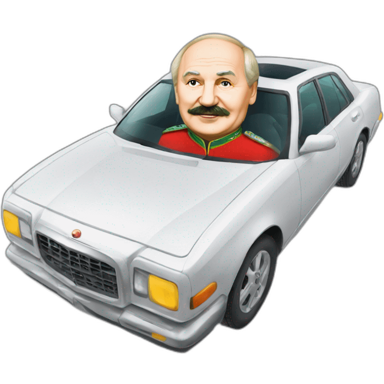 Lukashenko with a car emoji