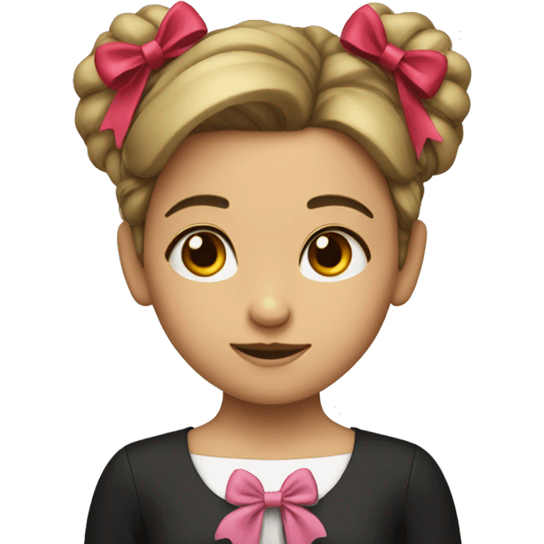 A girl with a bow emoji