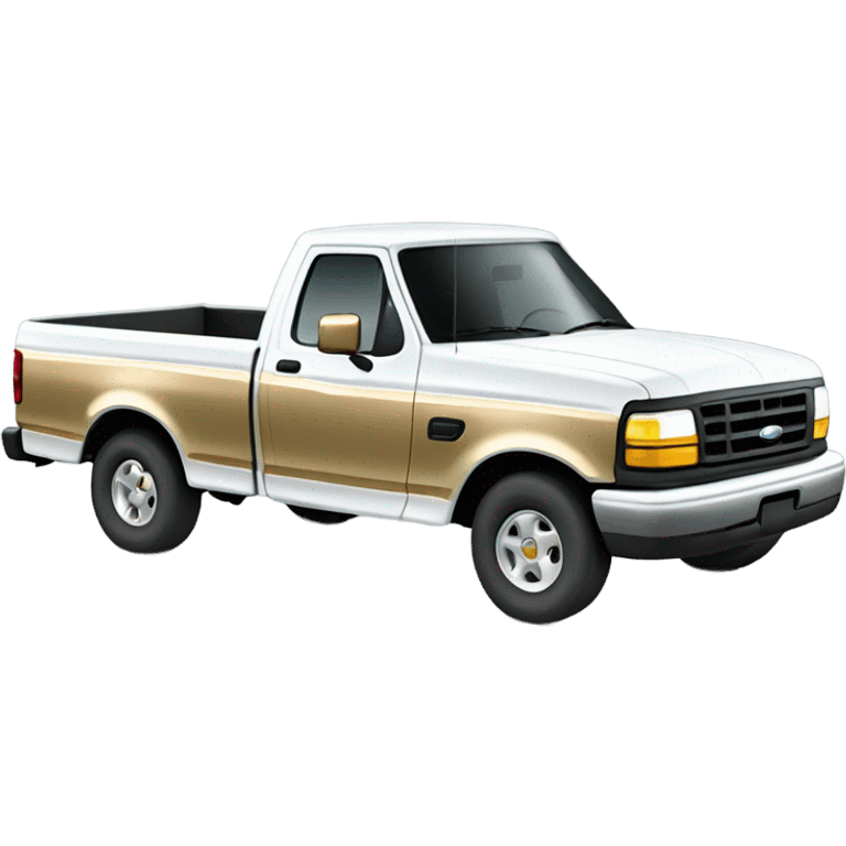 1995 short bed f150 white and gold emoji