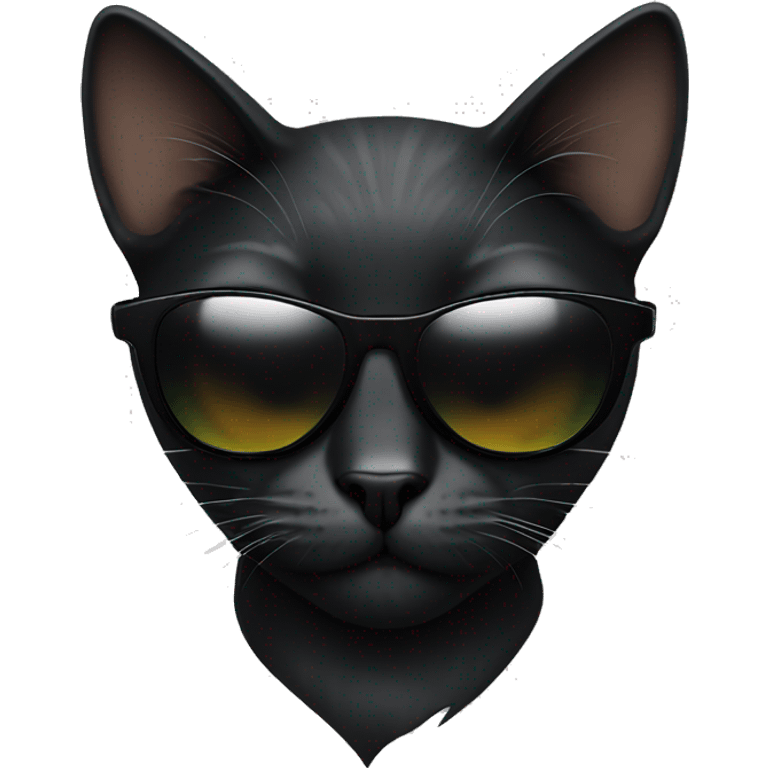 Black Cat with sunglasses emoji