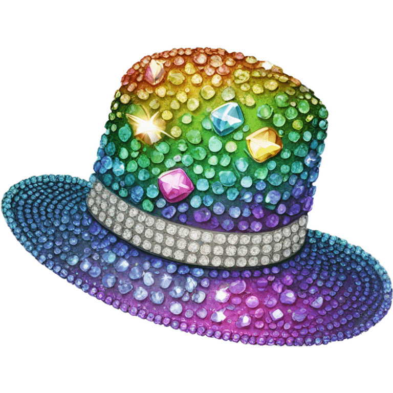 bedazzled hat emoji