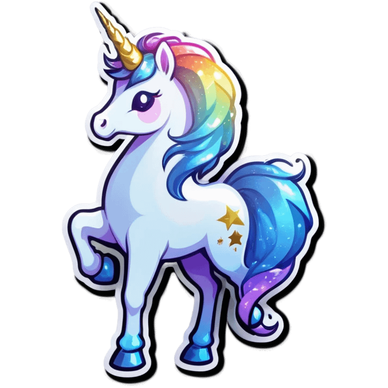 Sparkling unicorn emoji