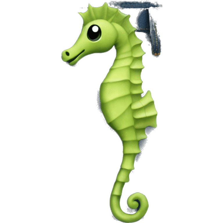 Seahorse with jeans emoji