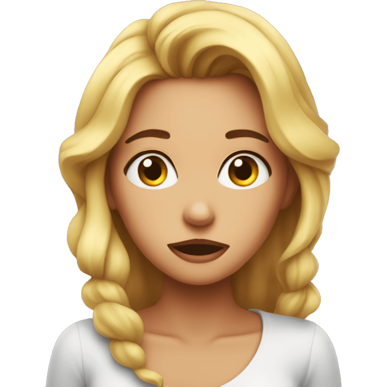 Feeling shock by seeing a beautiful girl emoji