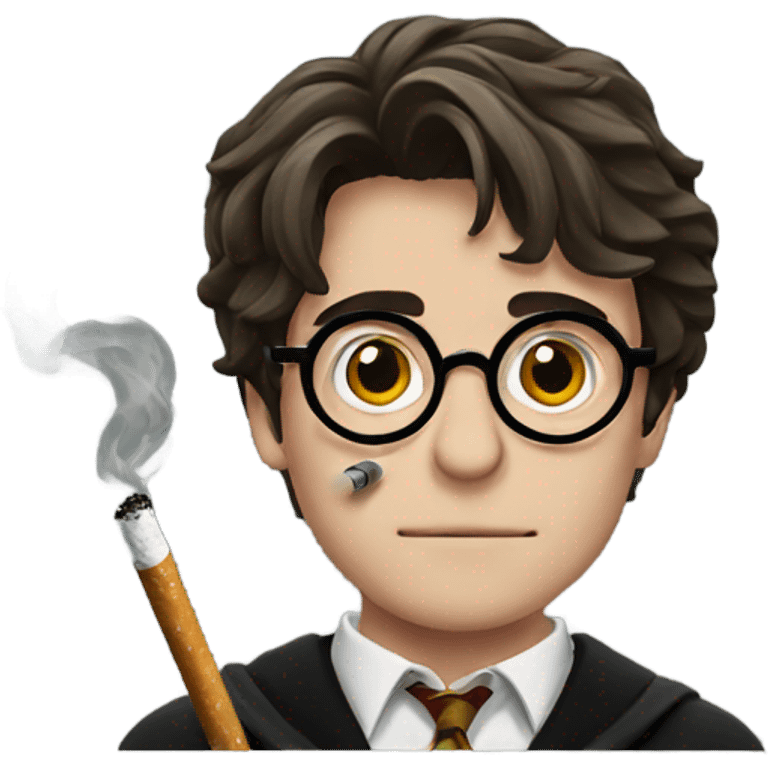 Harry Potter with a cigarette emoji