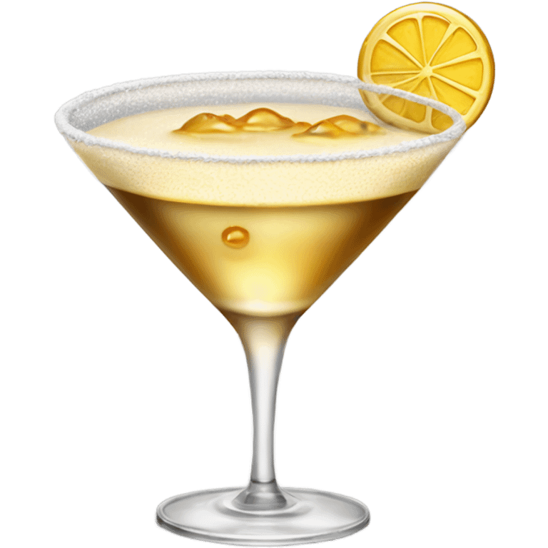 golden martini cocktail with foam emoji