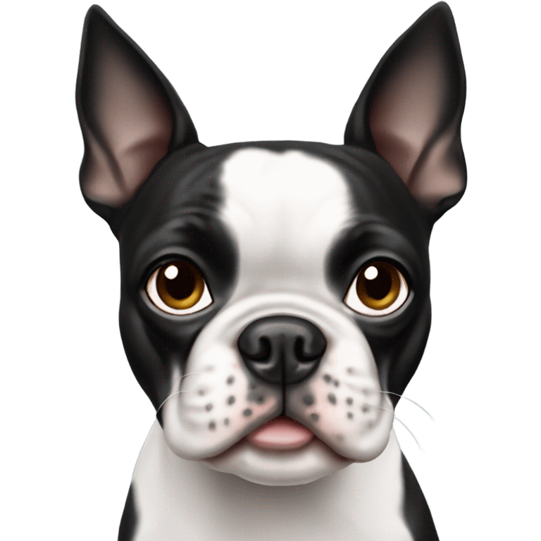 Boston terrier dog named Elvis  emoji