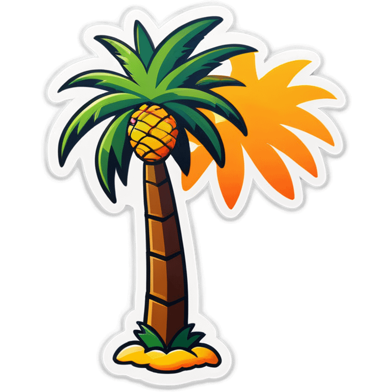 Palm tree and mango tree  emoji