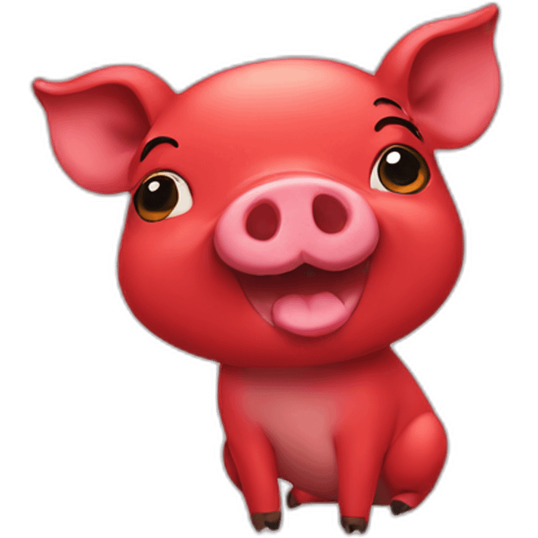 red pig emoji