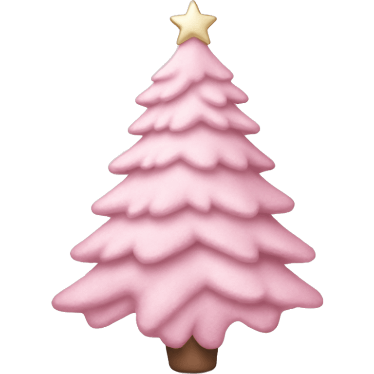 pastel pink christmas tree emoji