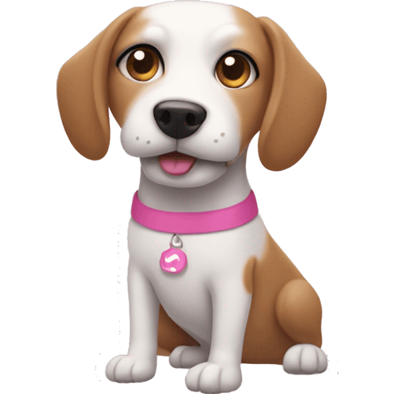 Pilates dog pink emoji