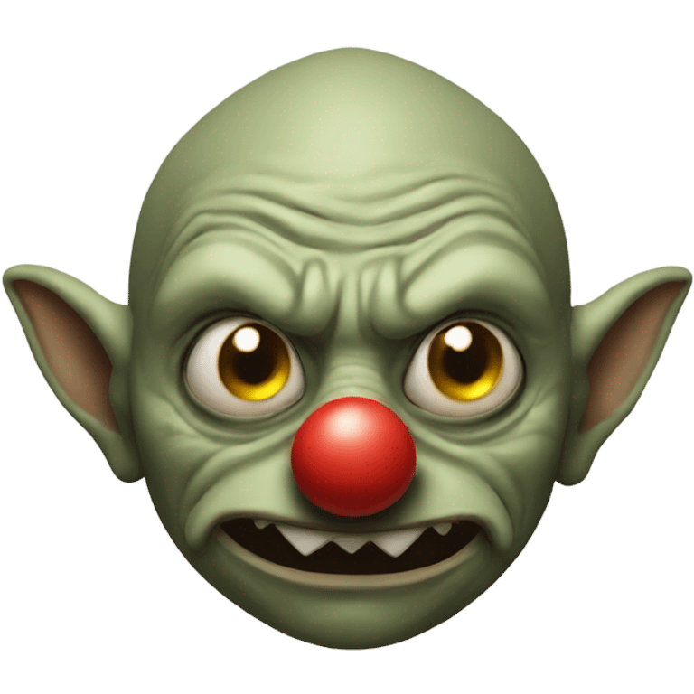 goblin with clown nose emoji