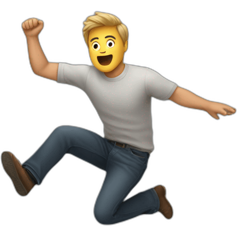 Man falling from the air emoji