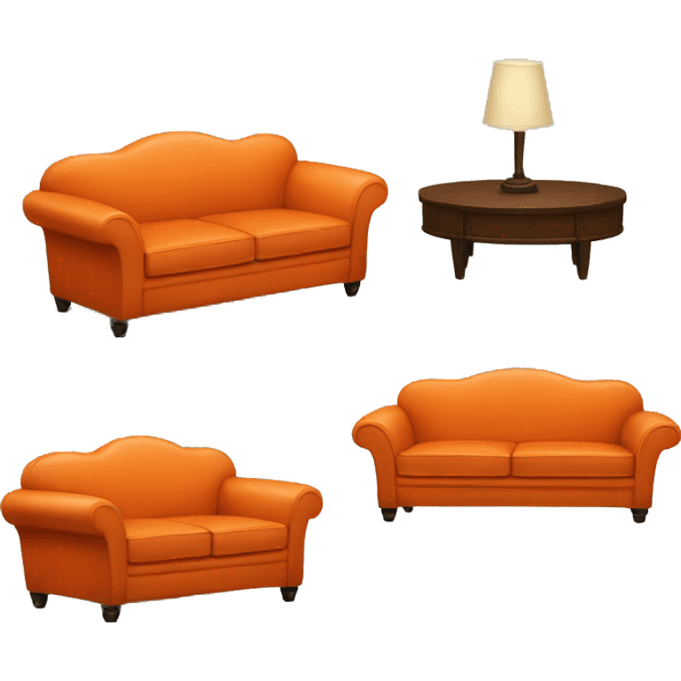 Orange couch central perk emoji