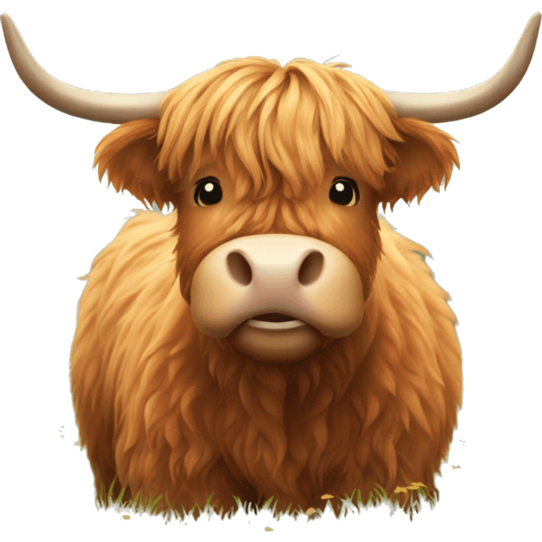 Fatty scottish highland cow emoji