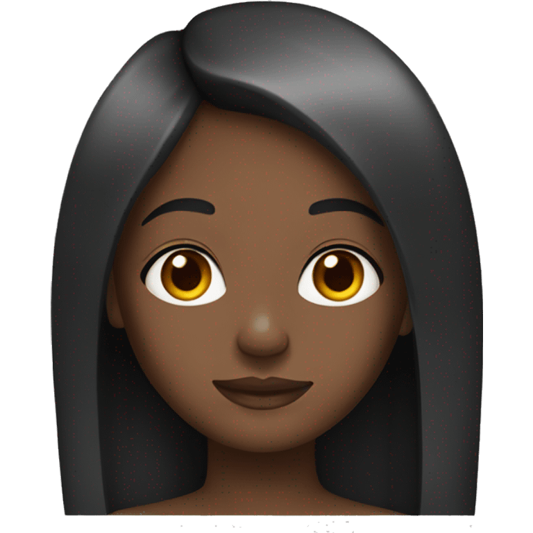 Black girl with straight hair emoji