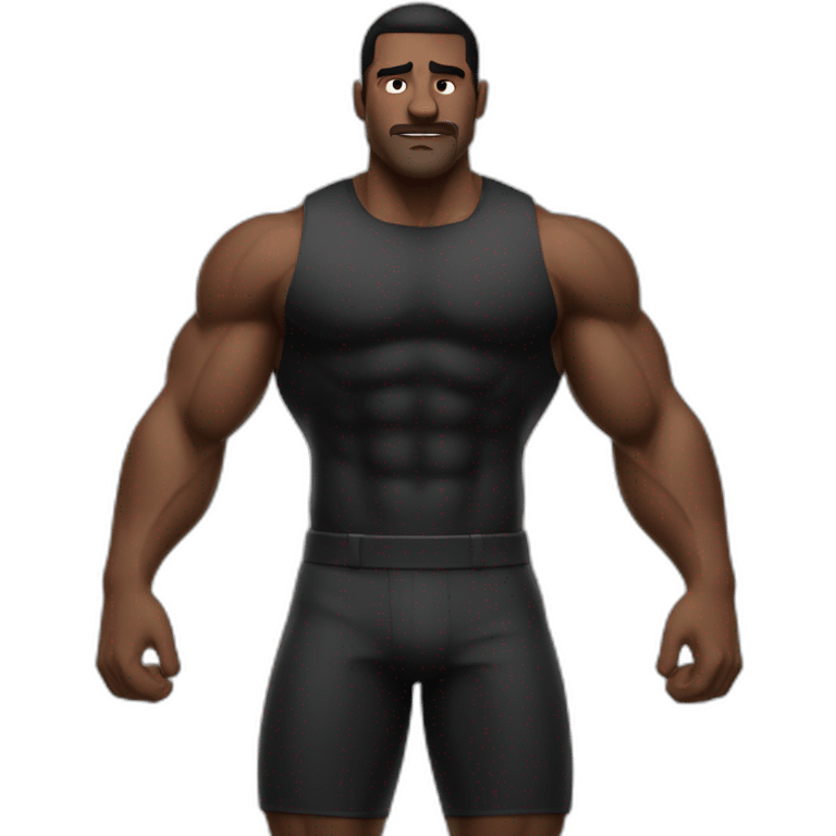 Homme noir musclé  emoji