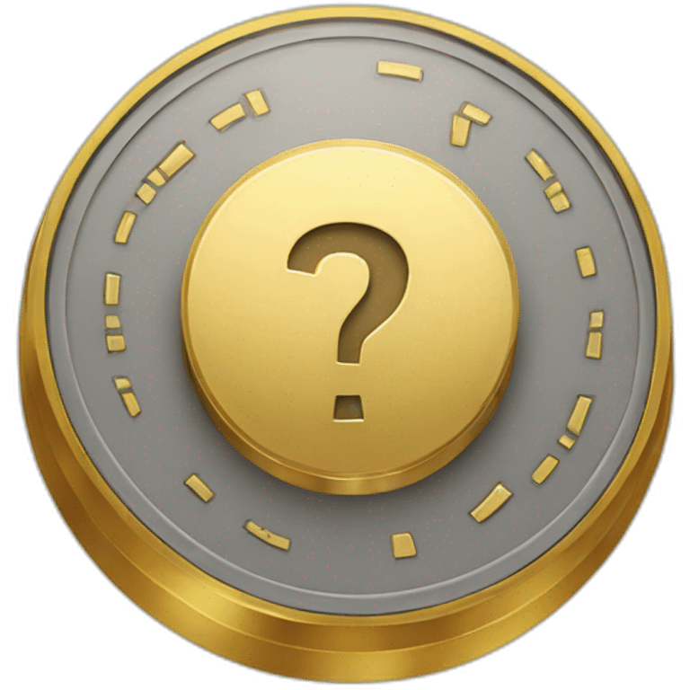 gold coin with question mark emoji