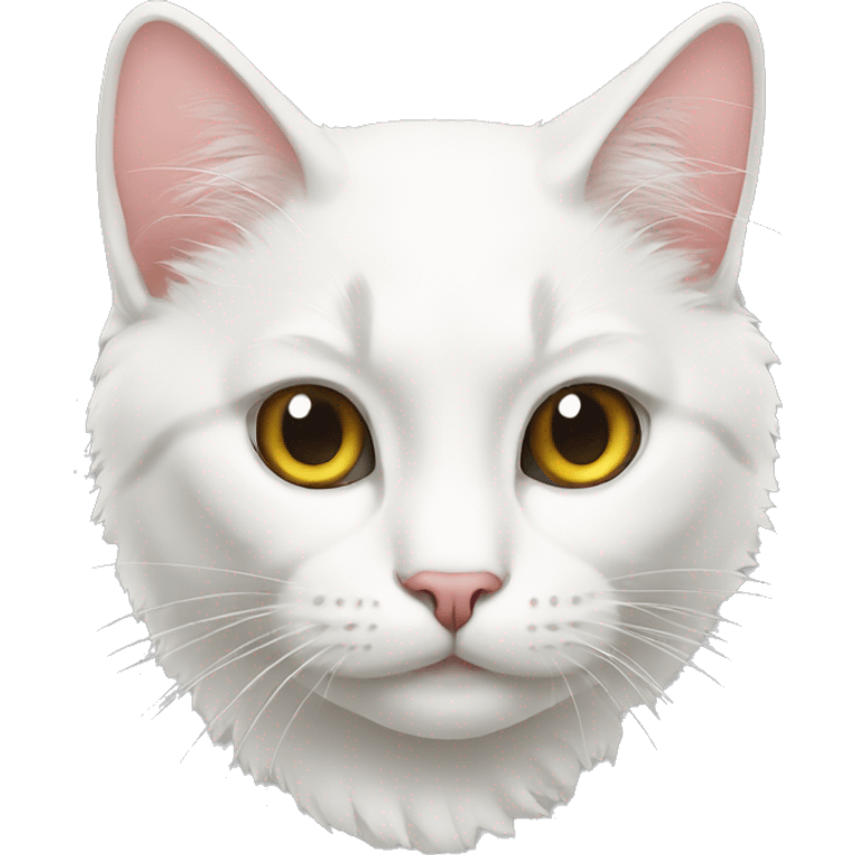 Cat white emoji