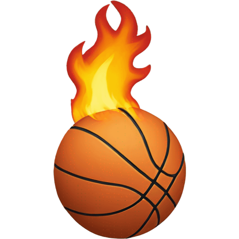 Basketball on fire emoji